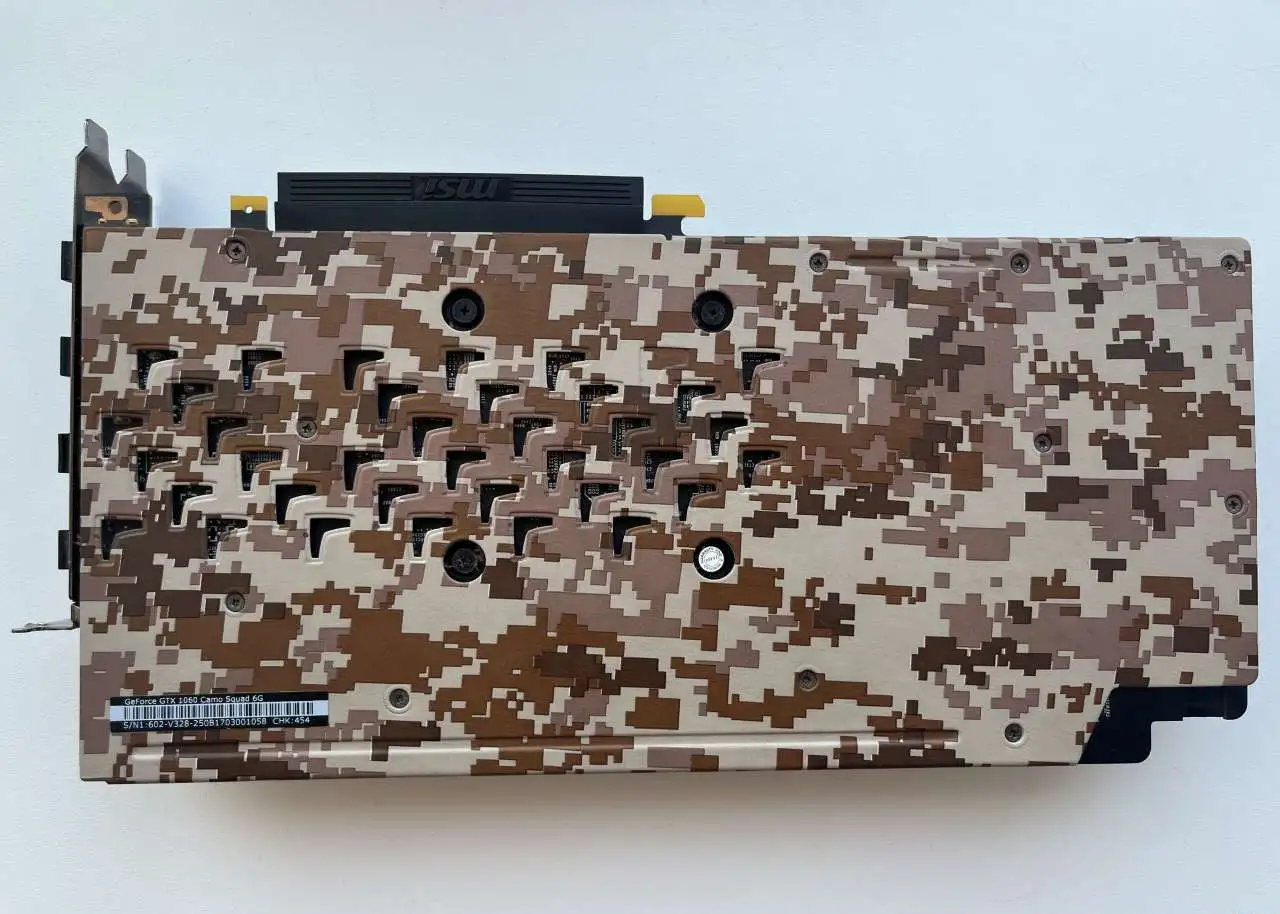 Видеокарта MSI GTX 1060 6gb Camo Squad Gaming X, фотография 3