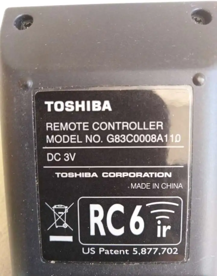 Пульт для ноутбука Toshiba A200 G83C0008A110 (RC6), фотография 3