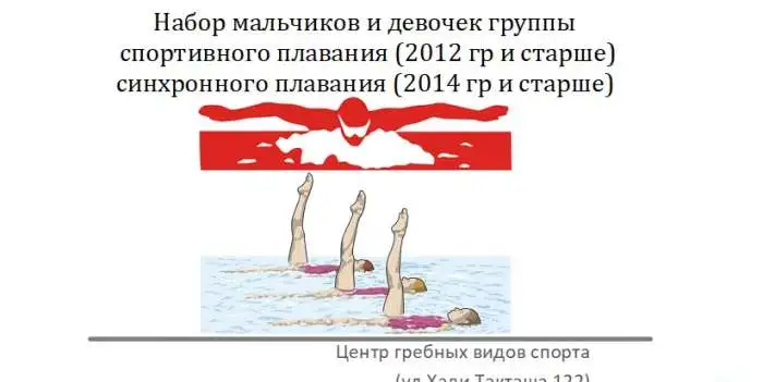 Набор в группы спортивного и синхронного плавания, фотография 1