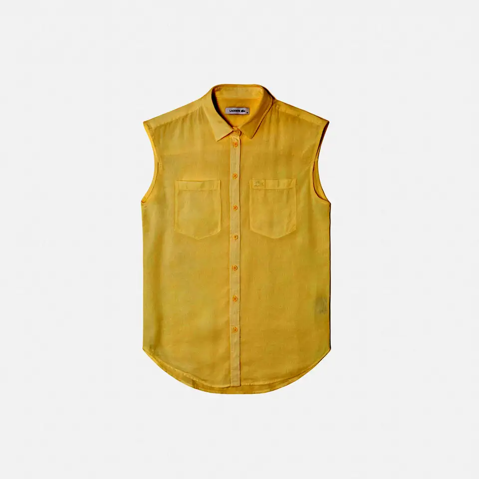 Женская рубашка lacoste из льна и тенселя, фотография 5
