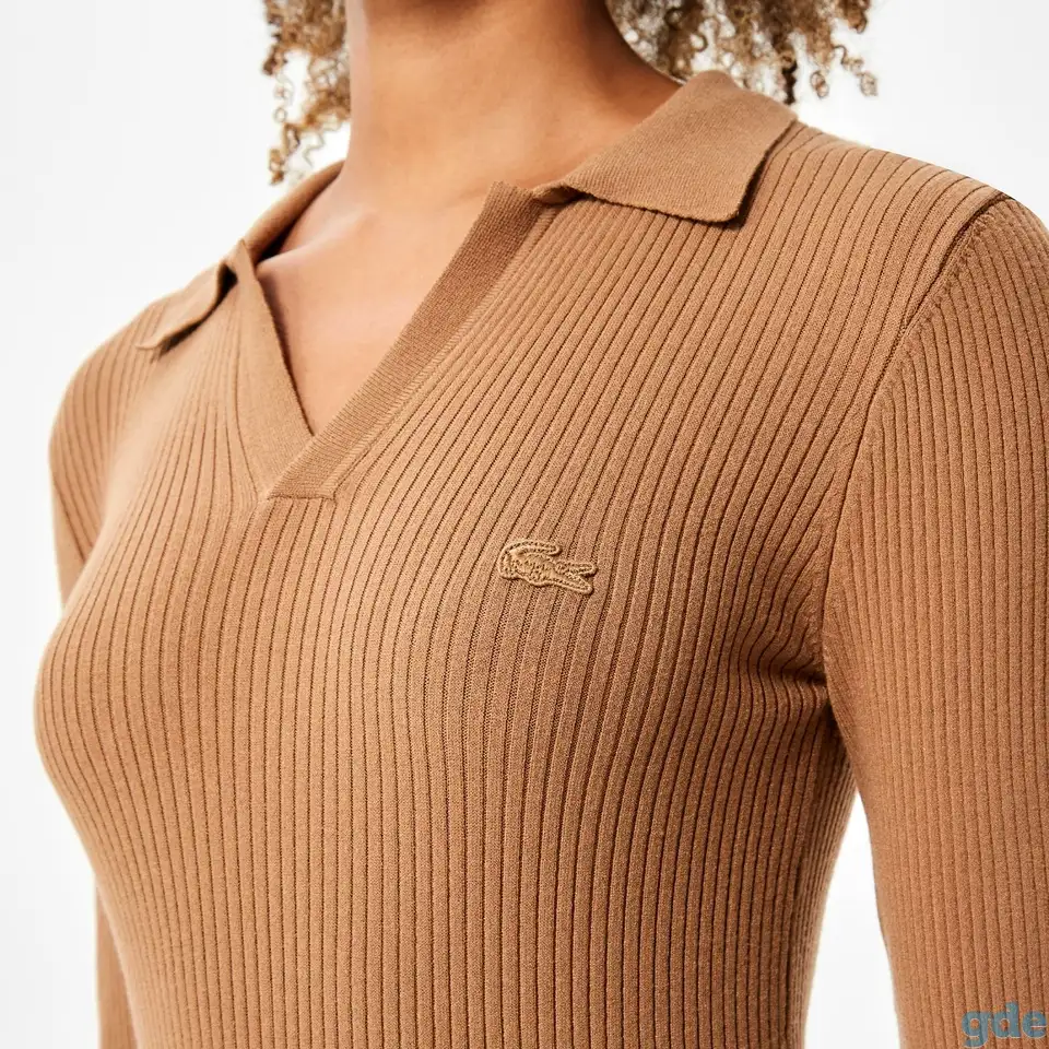 Женское платье lacoste slim fit с длинным рукавом, фотография 8