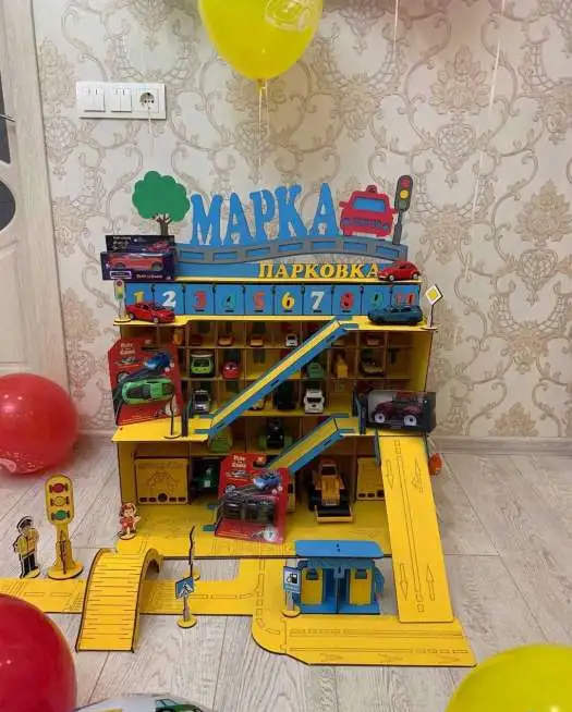 Детские гараж. Из дерева, фотография 9