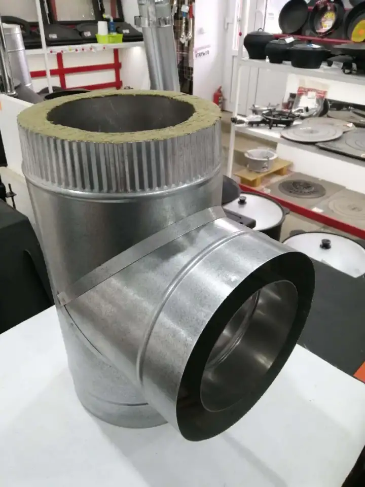 Тройник 2ТР 90 градусов d115 d200 0.5 мм AISI 430, фотография 1