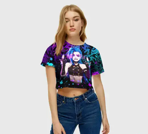 Женская футболка Crop-top 3D, фотография 4