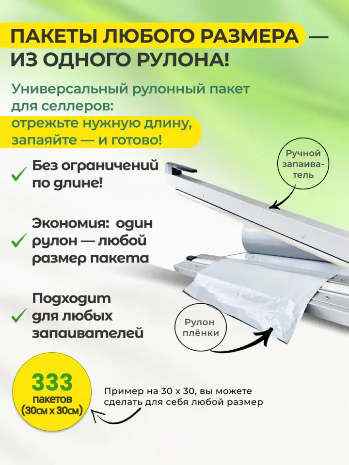 Упаковочная пленка для курьерских пакетов, фотография 2