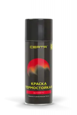 CERTA до 700С серый графит эмаль термостойкая антикоррозионная аэрозоль 0,52л, фотография 1
