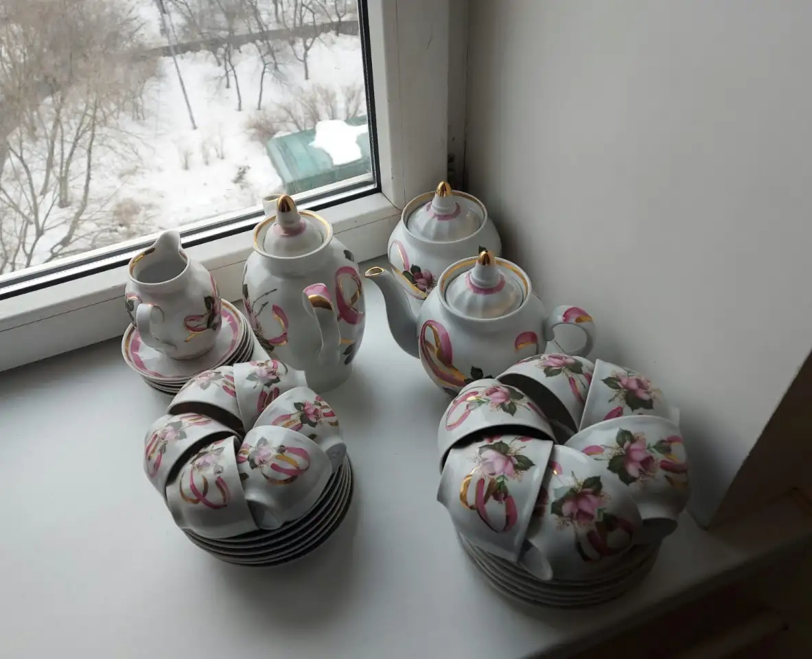 Продам фарфоровый чайный сервиз Дулёво, фотография 1