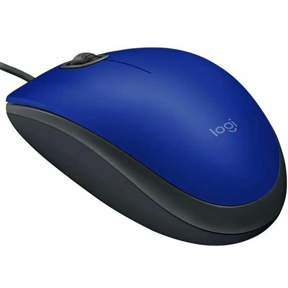 Мышь logitech m110, сине-черная, фотография 3