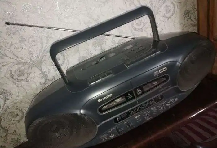 Двухкассетная магнитола Sharp WQ CD 220L GY stereo radio cassette recorder with compact disk pleer 32w 22012 V, фотография 9