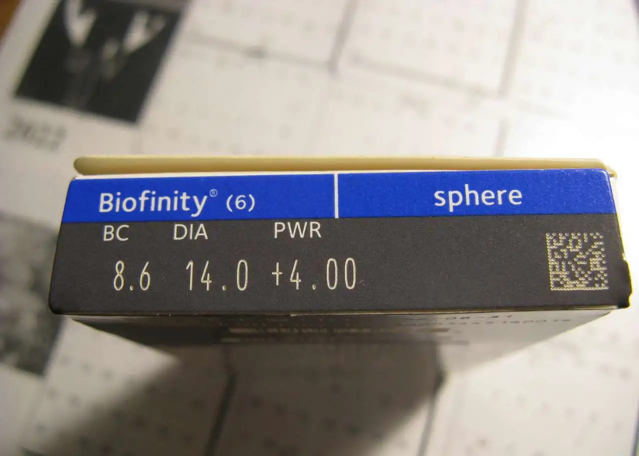 Контактные линзы biofinity(диоптр.+4), фотография 3