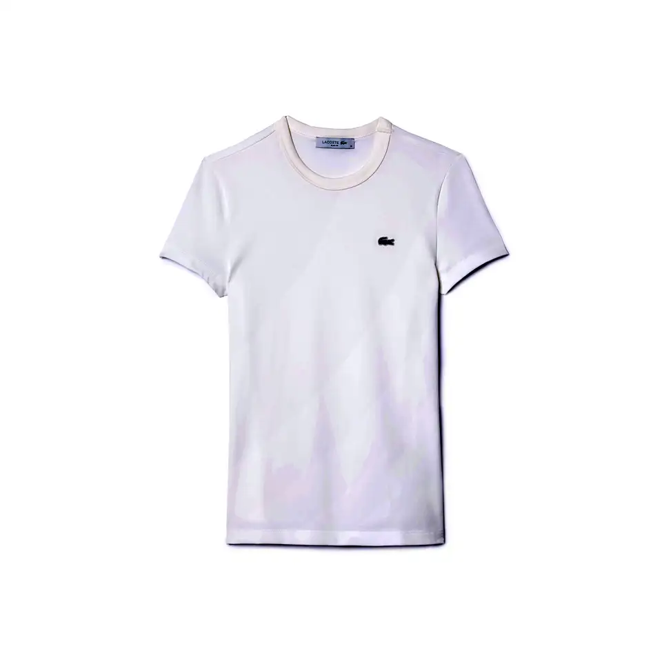 Женская хлопковая футболка lacoste relaxed fit, фотография 5