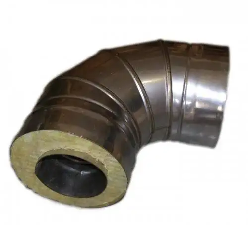 Сэндвич-отвод 90гр,115/200,н/оц,0.5мм/0.5мм, фотография 1