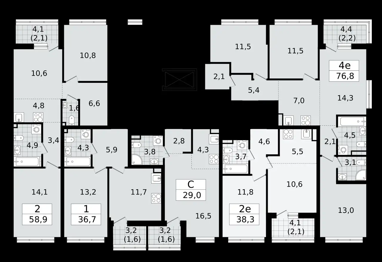 1-но комнатная квартира, 36,70 м², 7 эт., ЖК А101 Всеволожск, фотография 2