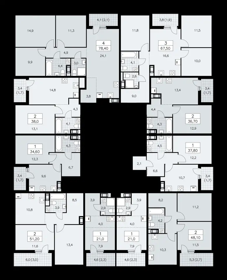1-но комнатная квартира, 34,60 м², 9 эт., ЖК А101 Лаголово, фотография 1