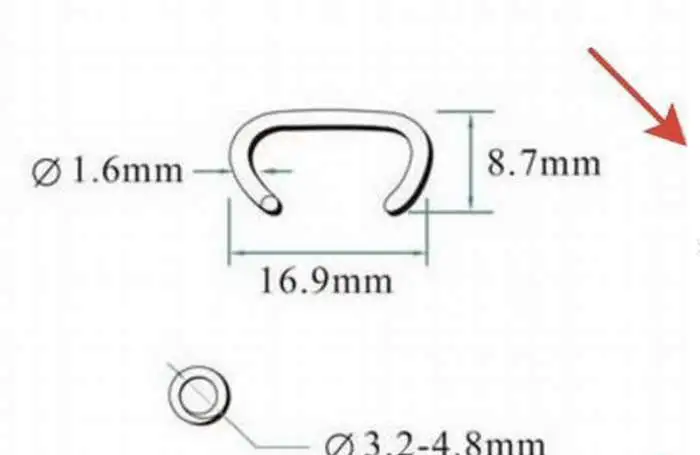 Габионная обжимная скоба CL17 CL24 CL45 C ring, фотография 2