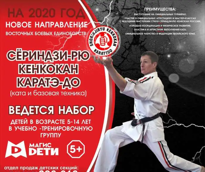 тренировки по Сёриндзи-Рю Кенкокан каратэ-до в Магис-Спорт для детей и подростков, фотография 2