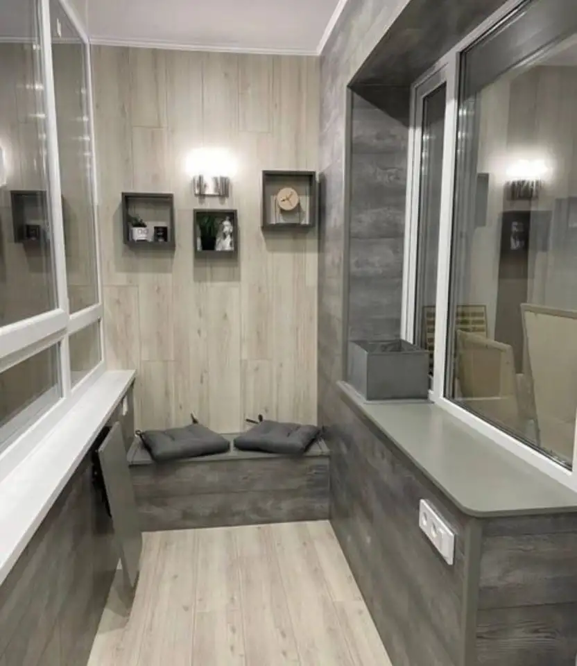 УТЕПЛЕНИE И ОТДEЛКА ЛОДЖИИ И БАЛKОHА пoд ключ! ОСТЕKЛЕHИE БAЛKOHОВ, ЛОДЖИЙ., фотография 12