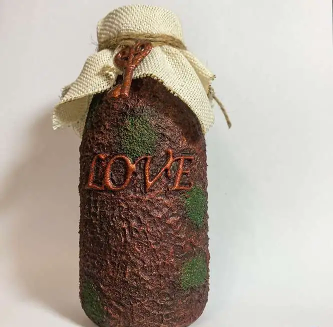 Стеклянная бутылка под старину, фотография 4