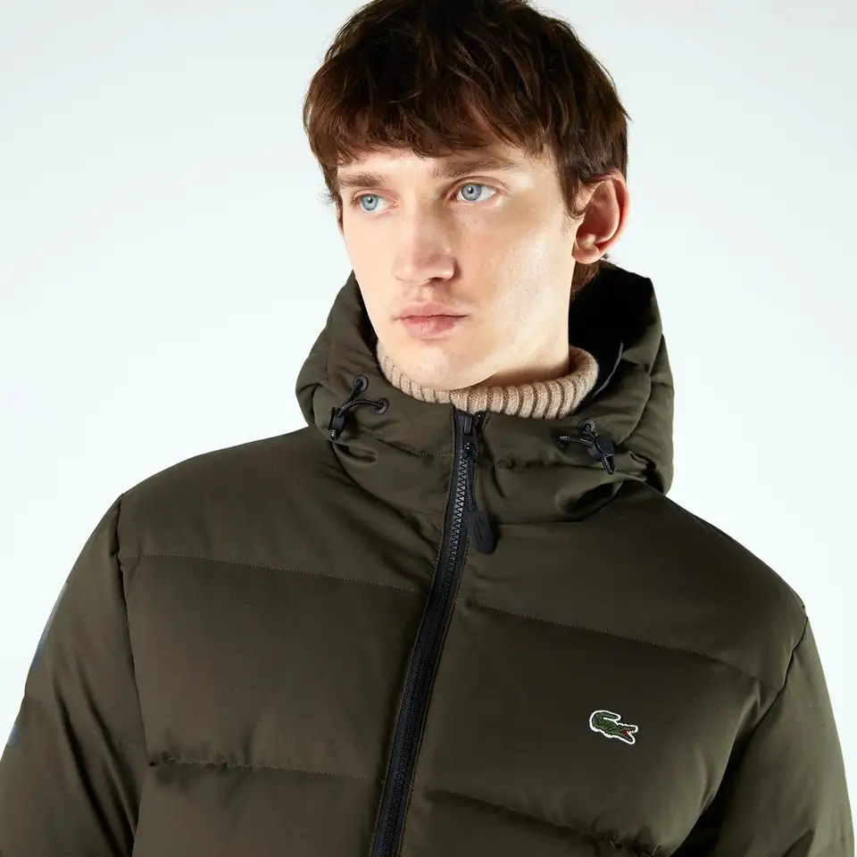 Мужская утеплённая куртка lacoste long hooded quilted regular fit, фотография 4