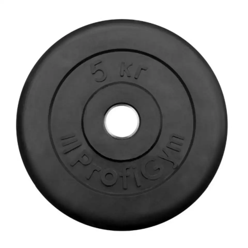 Диск «profigym»  обрезиненный 5 кг 31 мм (металлическая втулка), фотография 1