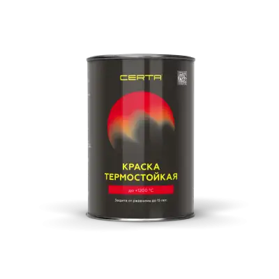 CERTA до 400С белый RAL 9003 эмаль термостойкая антикоррозионная 0,8кг, фотография 1