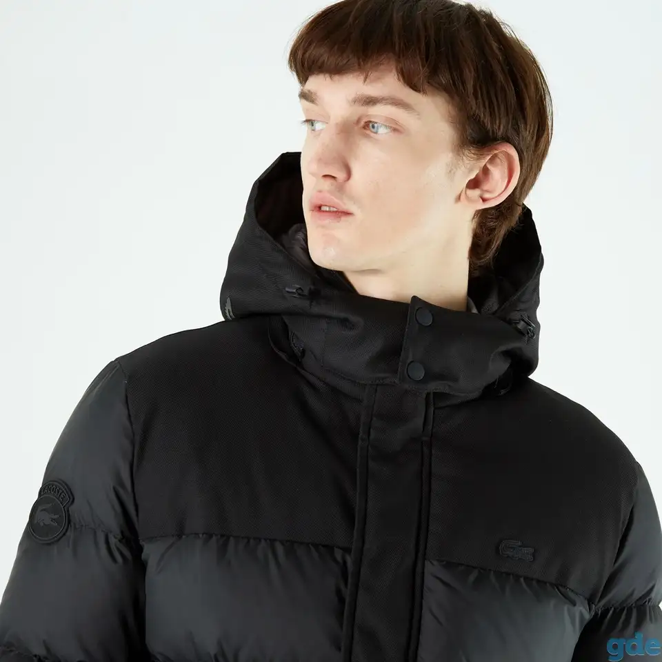 Мужская двусторонняя стеганая куртка lacoste loose fit с подкладкой, фотография 7