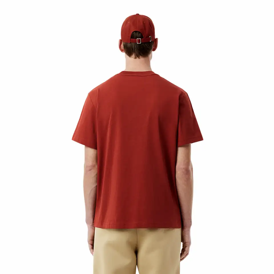 Мужская хлопковая футболка lacoste с коротким рукавом, фотография 2