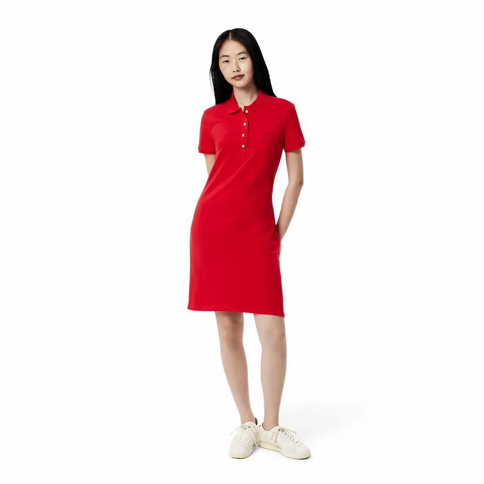Женское платье-поло lacoste slim fit, фотография 1