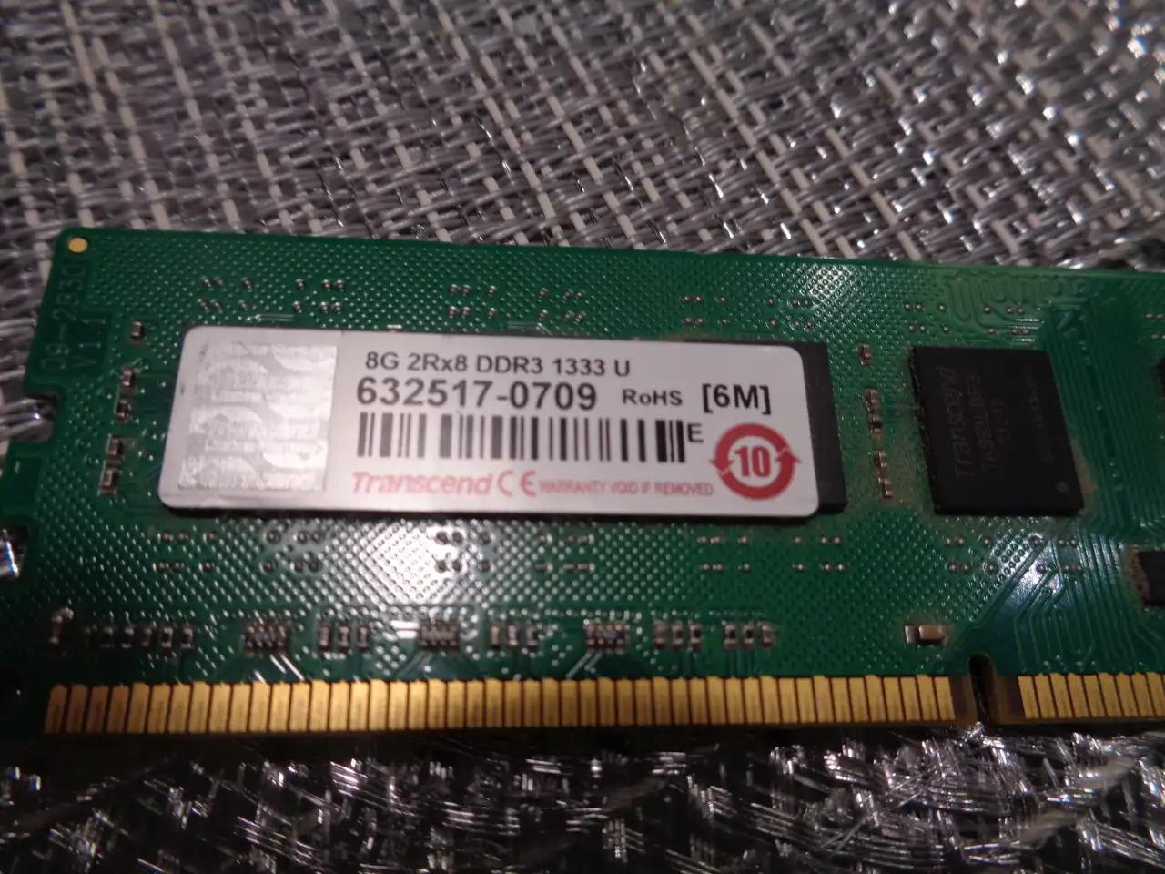 TRANSEND 8GB-2RxB DDR3  1333 U RoHS, фотография 1