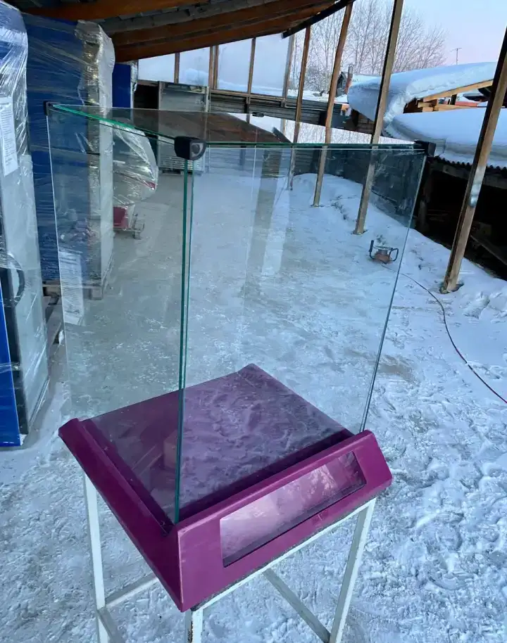 Витрина прилавок Cube стеклянная 740х500х500, фотография 5