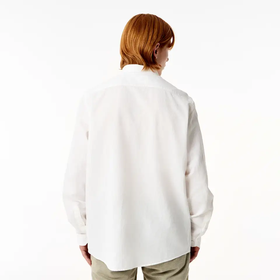 Мужская рубашка lacoste из смеси хлопка и льна, фотография 2