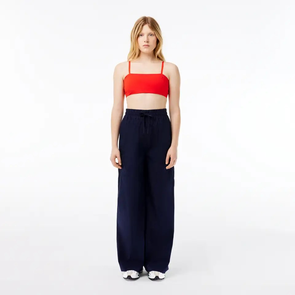 Женские хлопковые брюки lacoste loose fit, фотография 1