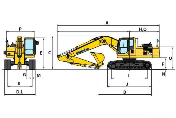 Аренда экскаватора гусеничного Komatsu PC 220, фотография 1