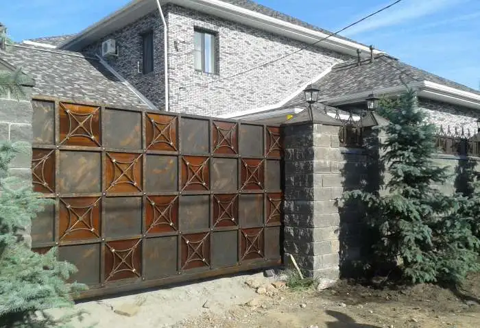 Ворота распашные, откатные, фотография 2