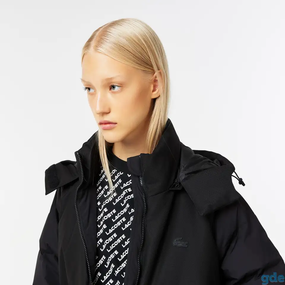 Женская стеганая длинная куртка lacoste, фотография 3