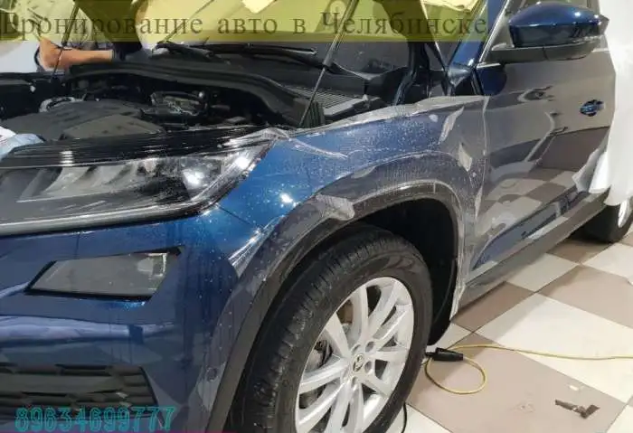 Бронирование автомобиля защитной антигравийной пленкой от сколов и царапин, фотография 6