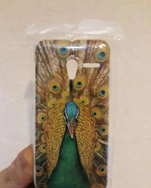 Чехол-накладка Alcatel One Touch 5019D PIXI3(4.5) павлин, фотография 1