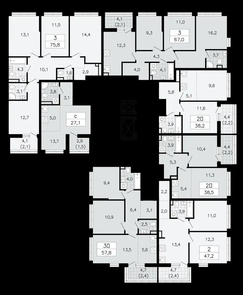 2-х комнатная квартира, 38,10 м², 5 эт., ЖК А101 Всеволожск, фотография 1