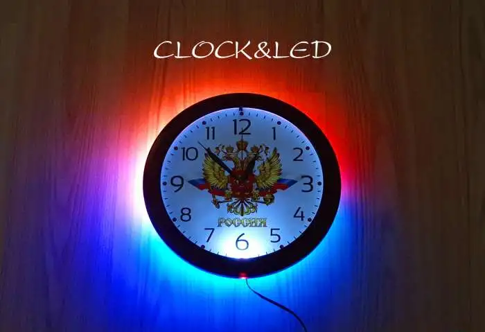 Настенные часы с Анимированной Подсветкой 290мм Clock&Led, фотография 5