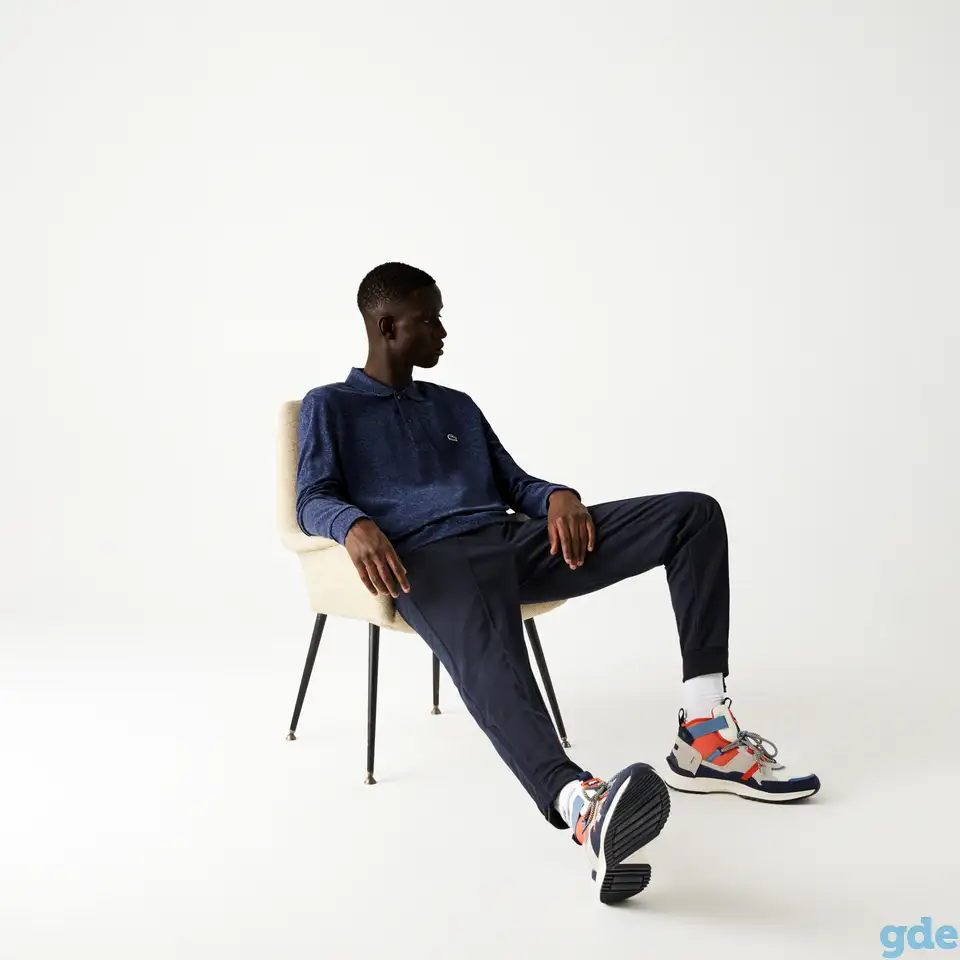 Мужское поло lacoste l.12.21 classic fit с длинным рукавом, фотография 7