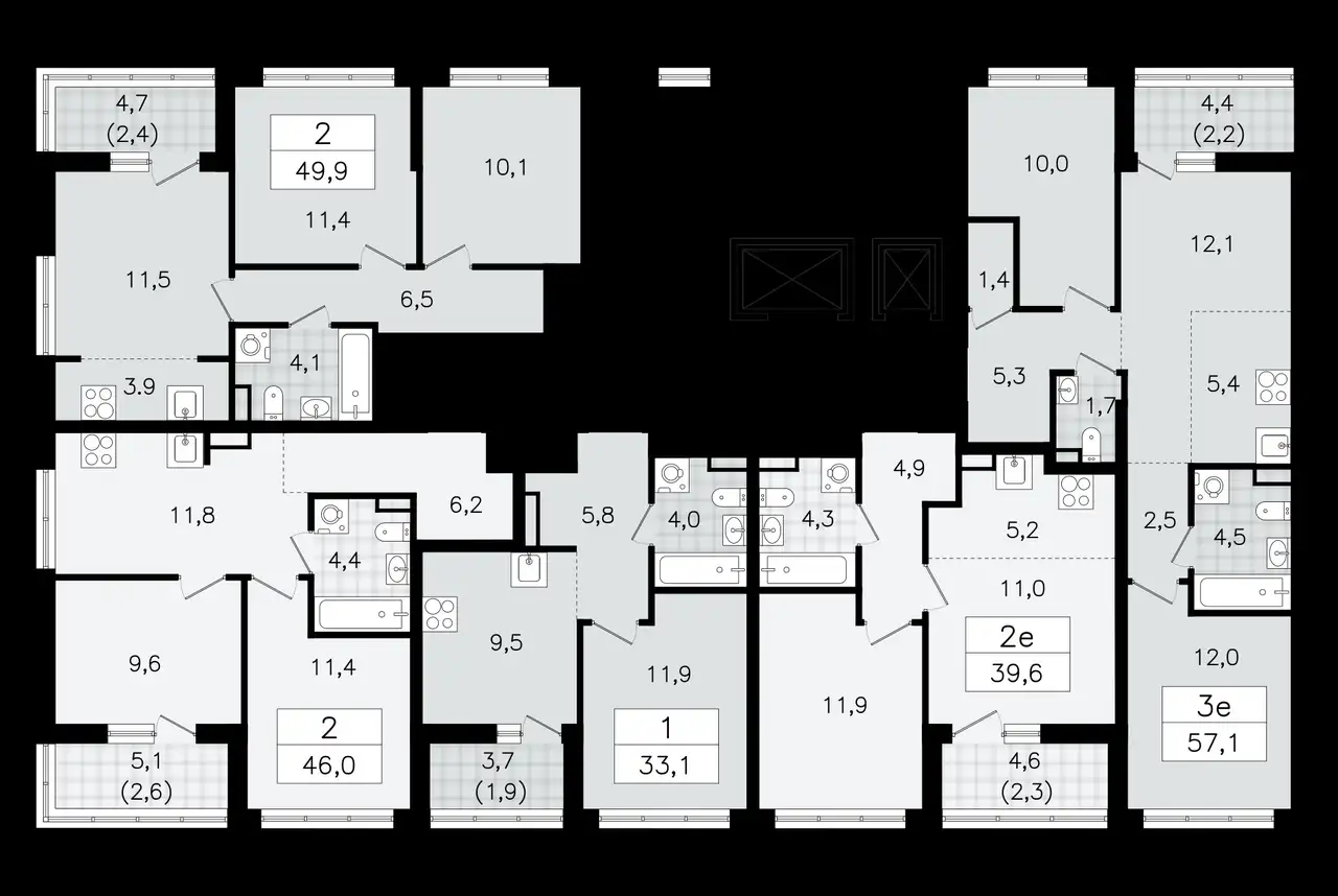 1-но комнатная квартира, 39,60 м², 7 эт., ЖК А101 Всеволожск, фотография 1