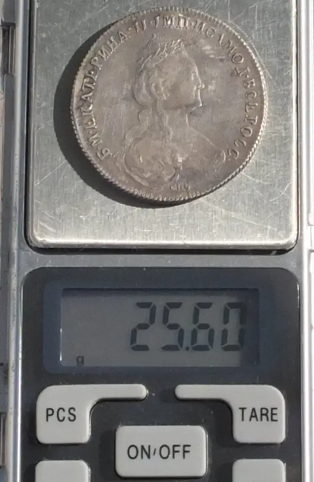 серебряный рубль 1777 года, императрица Екатерина 2, фотография 9