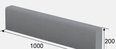 Бордюр садовый 1000*200*80, фотография 1