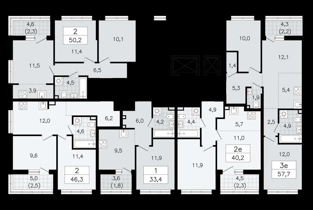 1-но комнатная квартира, 40,20 м², 2 эт., ЖК А101 Всеволожск, фотография 1