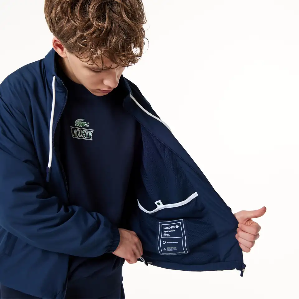 Мужская спортивная куртка lacoste со съемным капюшоном, фотография 4