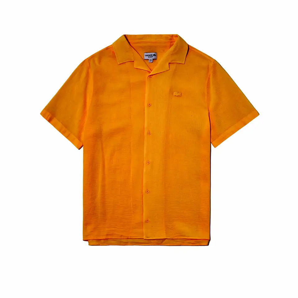 Мужская хлопковая рубашка lacoste loose fit, фотография 5