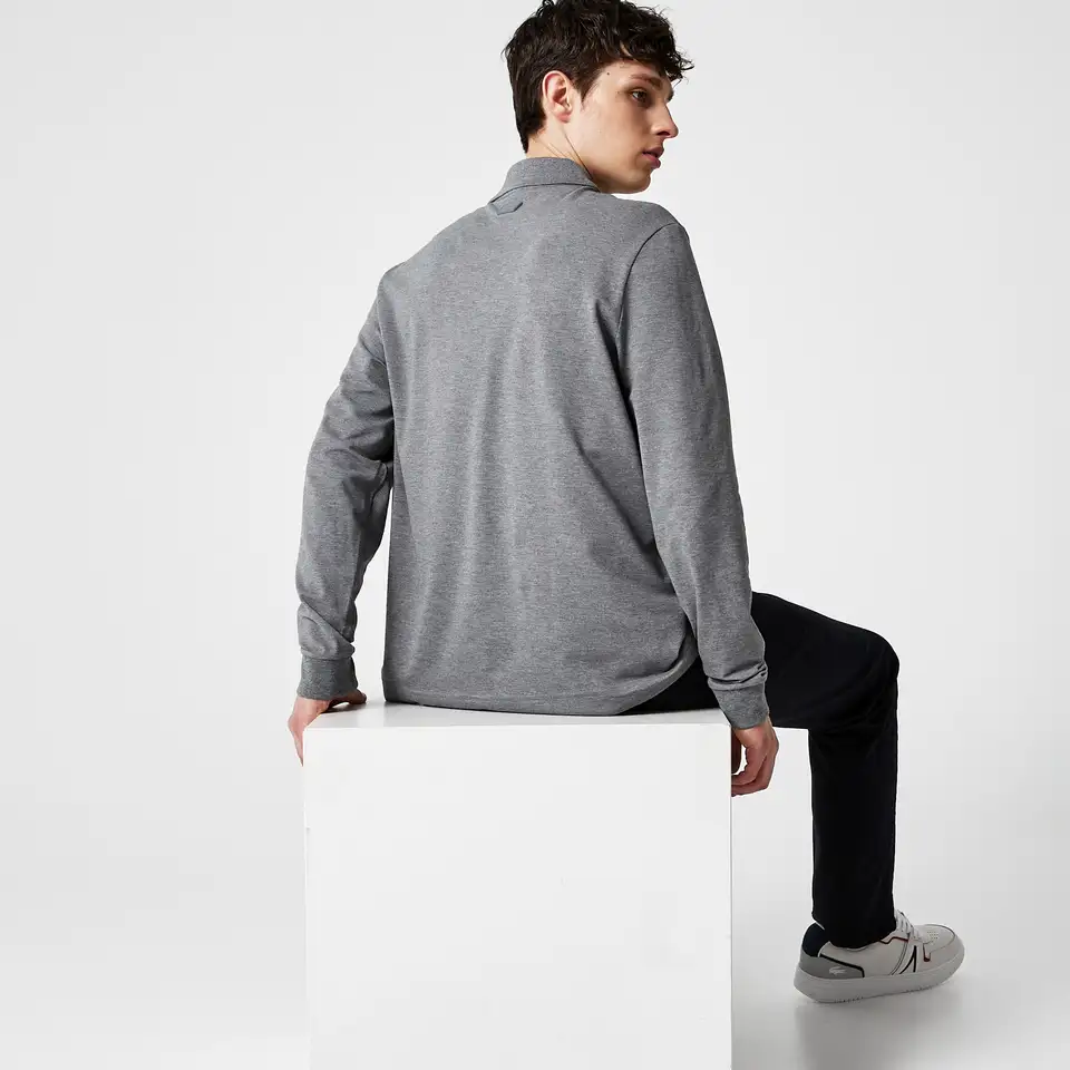 Мужское поло lacoste regular fit с длинным рукавом, фотография 2