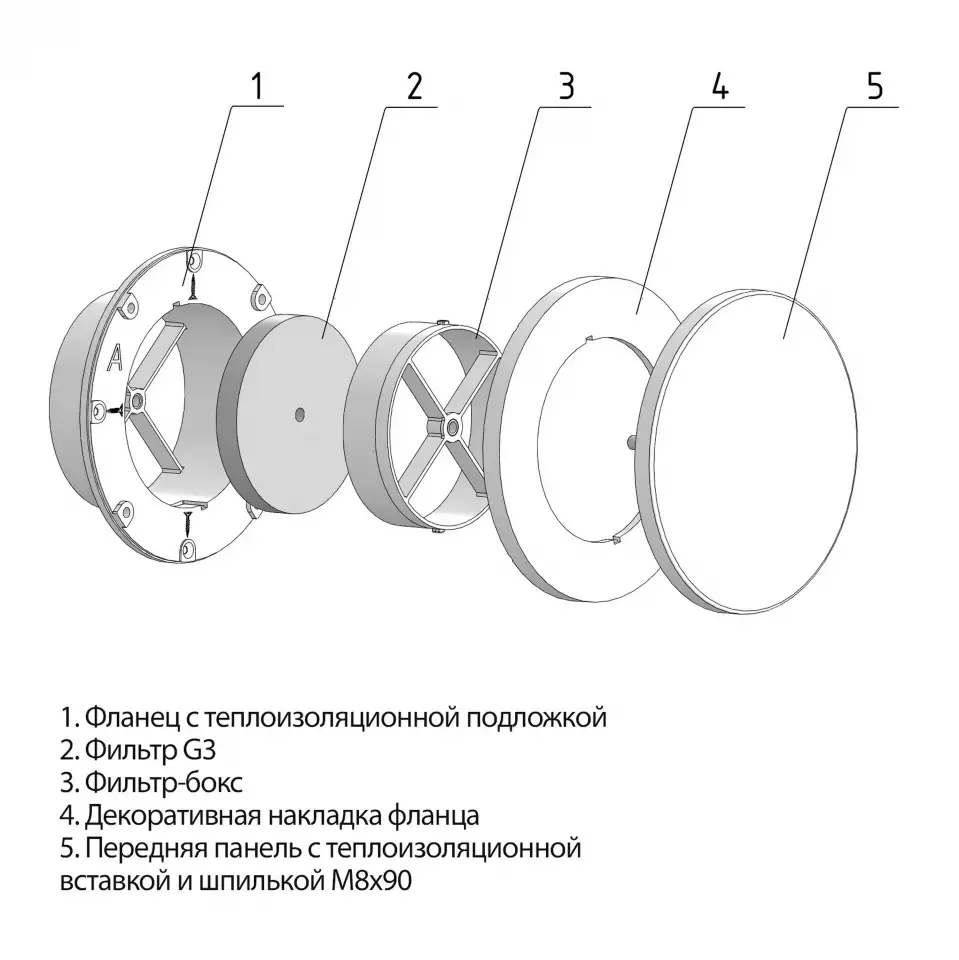 Приточный клапан  Анемостат AIRGLASS KIV-125, фотография 6