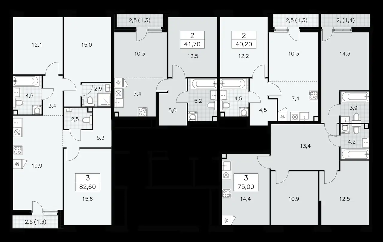 1-но комнатная квартира, 41,70 м², 2 эт., ЖК Дзен кварталы, фотография 1