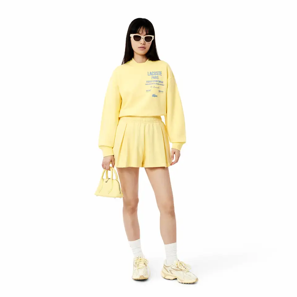 Женская толстовка lacoste loose fit с плиссированным принтом, фотография 4